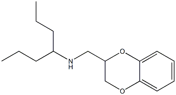 (2,3-dihydro-1,4-benzodioxin-2-ylmethyl)(heptan-4-yl)amine 结构式
