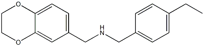 (2,3-dihydro-1,4-benzodioxin-6-ylmethyl)[(4-ethylphenyl)methyl]amine Structure