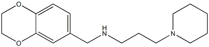 (2,3-dihydro-1,4-benzodioxin-6-ylmethyl)[3-(piperidin-1-yl)propyl]amine,,结构式