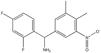 (2,4-difluorophenyl)(3,4-dimethyl-5-nitrophenyl)methanamine,,结构式