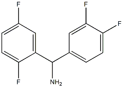 (2,5-difluorophenyl)(3,4-difluorophenyl)methanamine,,结构式