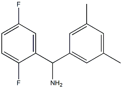 (2,5-difluorophenyl)(3,5-dimethylphenyl)methanamine,,结构式