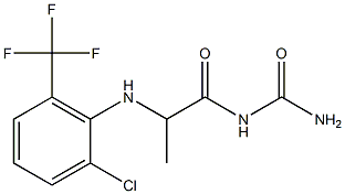 (2-{[2-chloro-6-(trifluoromethyl)phenyl]amino}propanoyl)urea Structure