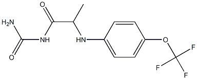 (2-{[4-(trifluoromethoxy)phenyl]amino}propanoyl)urea,,结构式