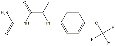 (2-{[4-(trifluoromethoxy)phenyl]amino}propanoyl)urea Structure