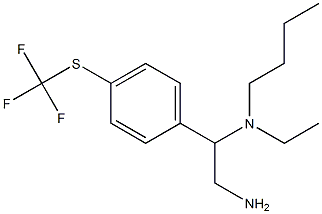 (2-amino-1-{4-[(trifluoromethyl)sulfanyl]phenyl}ethyl)(butyl)ethylamine Structure
