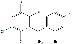 (2-bromo-4-fluorophenyl)(2,3,5,6-tetrachlorophenyl)methanamine Structure