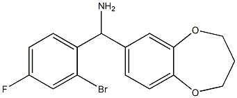 (2-bromo-4-fluorophenyl)(3,4-dihydro-2H-1,5-benzodioxepin-7-yl)methanamine