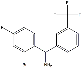 (2-bromo-4-fluorophenyl)[3-(trifluoromethyl)phenyl]methanamine,,结构式