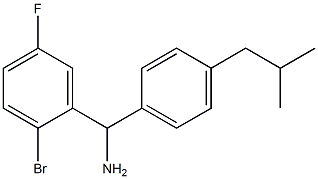 (2-bromo-5-fluorophenyl)[4-(2-methylpropyl)phenyl]methanamine|