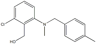 (2-chloro-6-{methyl[(4-methylphenyl)methyl]amino}phenyl)methanol Struktur