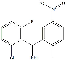 (2-chloro-6-fluorophenyl)(2-methyl-5-nitrophenyl)methanamine Struktur