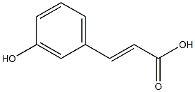 (2E)-3-(3-hydroxyphenyl)acrylic acid,,结构式