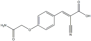 (2E)-3-[4-(2-amino-2-oxoethoxy)phenyl]-2-cyanoacrylic acid 结构式