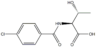 (2S,3R)-2-[(4-chlorobenzoyl)amino]-3-hydroxybutanoic acid,,结构式