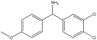 (3,4-dichlorophenyl)(4-methoxyphenyl)methanamine,,结构式
