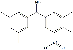 (3,4-dimethyl-5-nitrophenyl)(3,5-dimethylphenyl)methanamine,,结构式