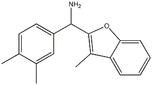 (3,4-dimethylphenyl)(3-methyl-1-benzofuran-2-yl)methanamine,,结构式