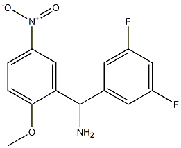 (3,5-difluorophenyl)(2-methoxy-5-nitrophenyl)methanamine Structure