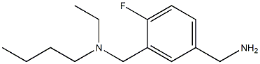 (3-{[butyl(ethyl)amino]methyl}-4-fluorophenyl)methanamine,,结构式