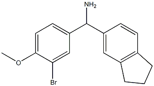 (3-bromo-4-methoxyphenyl)(2,3-dihydro-1H-inden-5-yl)methanamine