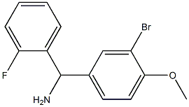 (3-bromo-4-methoxyphenyl)(2-fluorophenyl)methanamine,,结构式