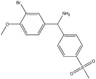 (3-bromo-4-methoxyphenyl)(4-methanesulfonylphenyl)methanamine Structure