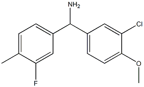 (3-chloro-4-methoxyphenyl)(3-fluoro-4-methylphenyl)methanamine 结构式