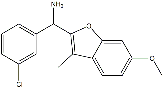 (3-chlorophenyl)(6-methoxy-3-methyl-1-benzofuran-2-yl)methanamine,,结构式