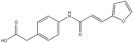 (4-{[(2E)-3-(2-furyl)prop-2-enoyl]amino}phenyl)acetic acid Struktur