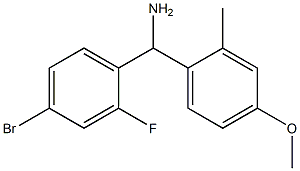 (4-bromo-2-fluorophenyl)(4-methoxy-2-methylphenyl)methanamine 结构式