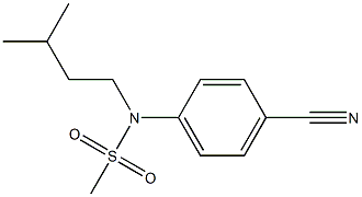 (4-cyanophenyl)-N-(3-methylbutyl)methanesulfonamide,,结构式