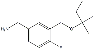 (4-fluoro-3-{[(2-methylbutan-2-yl)oxy]methyl}phenyl)methanamine Structure