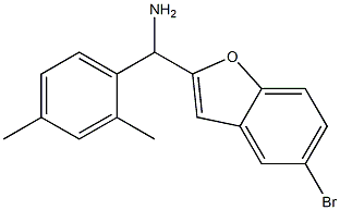 (5-bromo-1-benzofuran-2-yl)(2,4-dimethylphenyl)methanamine,,结构式