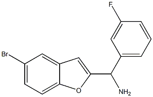 (5-bromo-1-benzofuran-2-yl)(3-fluorophenyl)methanamine 化学構造式