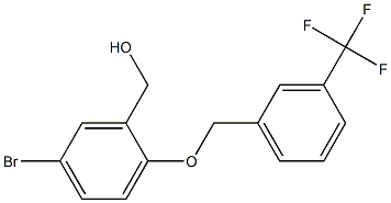(5-bromo-2-{[3-(trifluoromethyl)phenyl]methoxy}phenyl)methanol 化学構造式