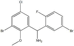 (5-bromo-2-fluorophenyl)(3-bromo-5-chloro-2-methoxyphenyl)methanamine