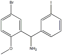 (5-bromo-2-methoxyphenyl)(3-iodophenyl)methanamine 化学構造式