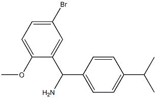 (5-bromo-2-methoxyphenyl)[4-(propan-2-yl)phenyl]methanamine 结构式