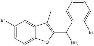 (5-bromo-3-methyl-1-benzofuran-2-yl)(2-bromophenyl)methanamine 化学構造式