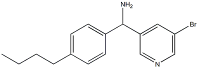 (5-bromopyridin-3-yl)(4-butylphenyl)methanamine 化学構造式