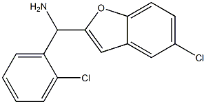 (5-chloro-1-benzofuran-2-yl)(2-chlorophenyl)methanamine Struktur