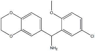 (5-chloro-2-methoxyphenyl)(2,3-dihydro-1,4-benzodioxin-6-yl)methanamine,,结构式