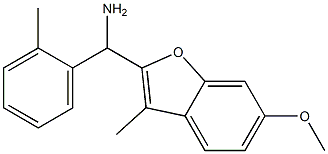 (6-methoxy-3-methyl-1-benzofuran-2-yl)(2-methylphenyl)methanamine 结构式
