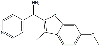 (6-methoxy-3-methyl-1-benzofuran-2-yl)(pyridin-4-yl)methanamine 结构式