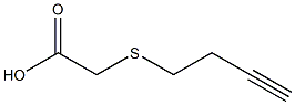 (but-3-ynylthio)acetic acid Structure