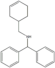 (cyclohex-3-en-1-ylmethyl)(diphenylmethyl)amine,,结构式