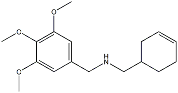 (cyclohex-3-en-1-ylmethyl)[(3,4,5-trimethoxyphenyl)methyl]amine,,结构式