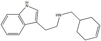 (cyclohex-3-en-1-ylmethyl)[2-(1H-indol-3-yl)ethyl]amine,,结构式