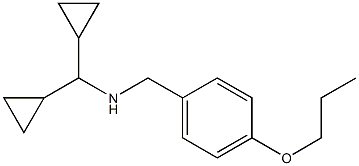 (dicyclopropylmethyl)[(4-propoxyphenyl)methyl]amine,,结构式